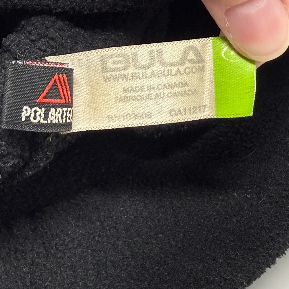 Bula Polartec Fleece Beanie Black Winter Skull Cap Made‎ in Canada Hat